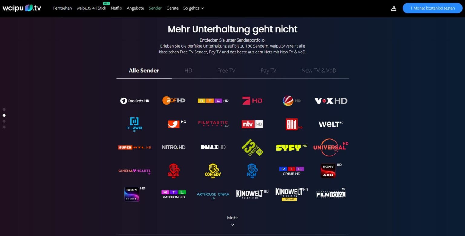 Waipu TV Sender! Die komplette Senderliste