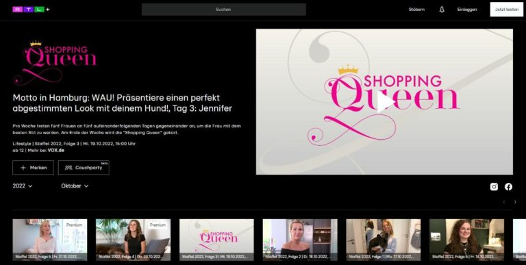Shopping Queen bei RTL  - alle Folgen im Stream (30 Tage gratis)